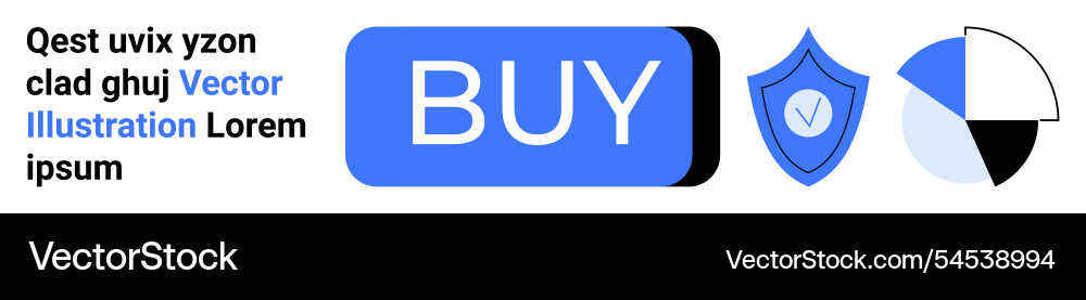 Digital purchase interface with button Digital purchase interface with button vector image