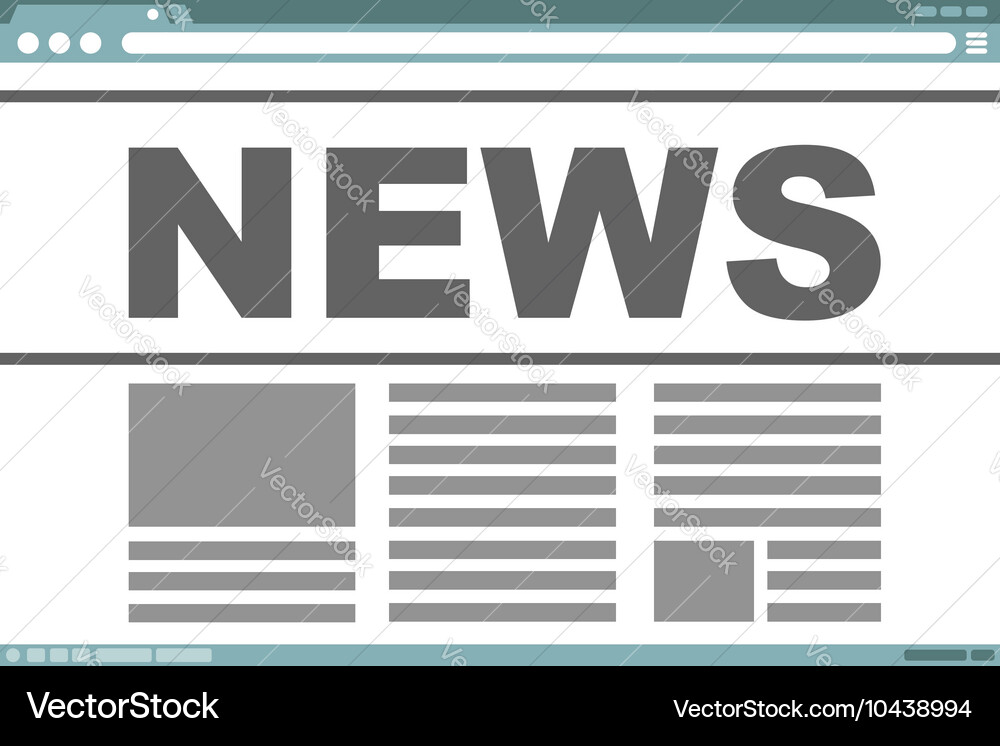Interface frame design with news text Vector Image