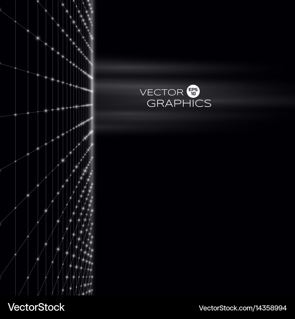 Technological Particle Network Vector Image