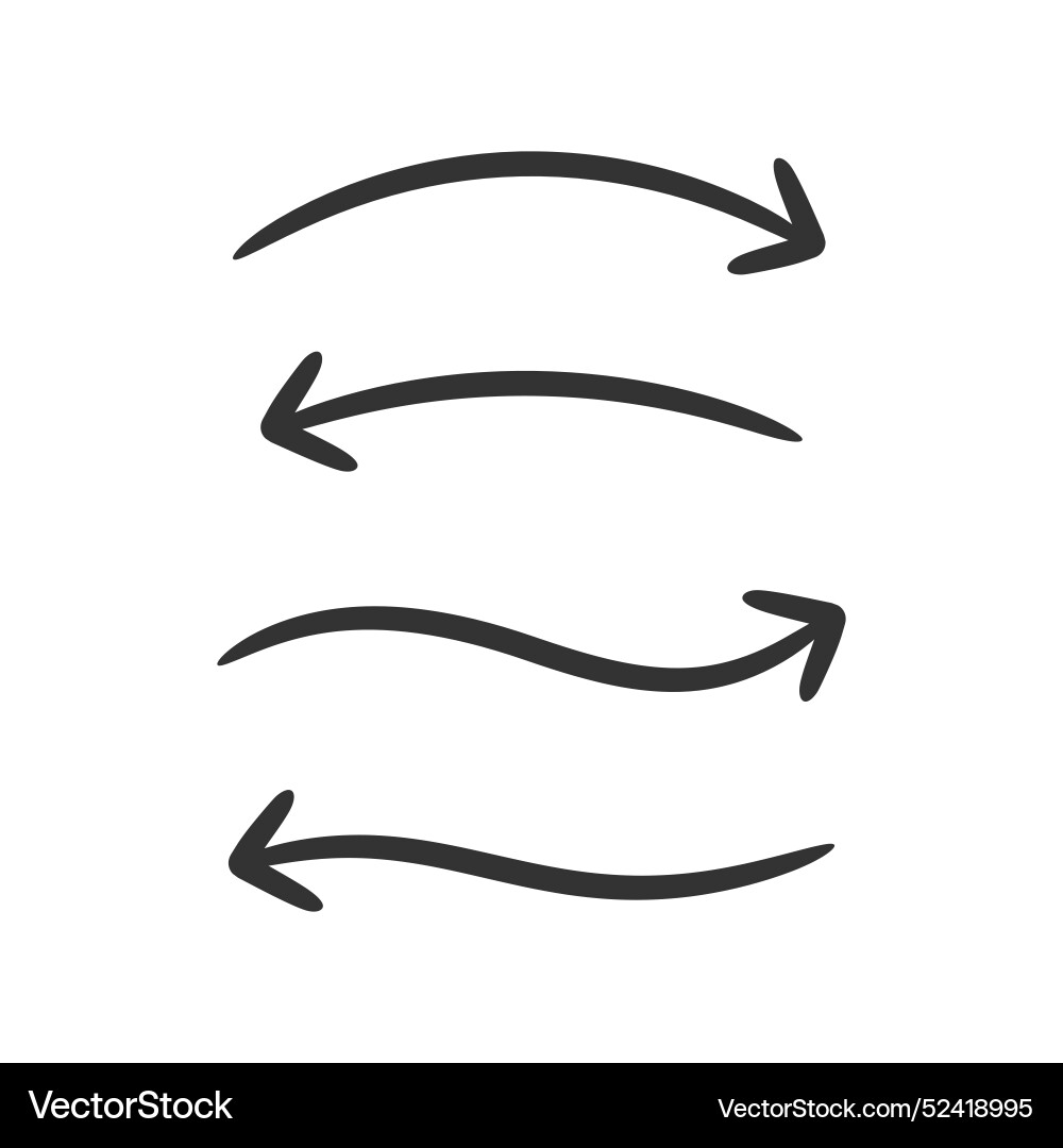 Arrow curve set icon isolated Arrow curve set icon isolated vector image