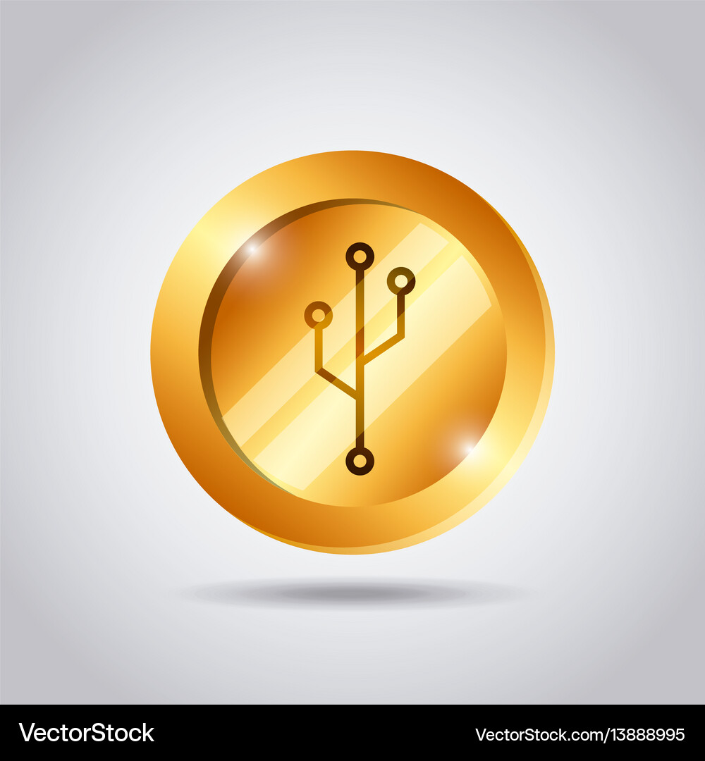 Bitcoin virtual coin design – Royalty-Free Vector | VectorStock
