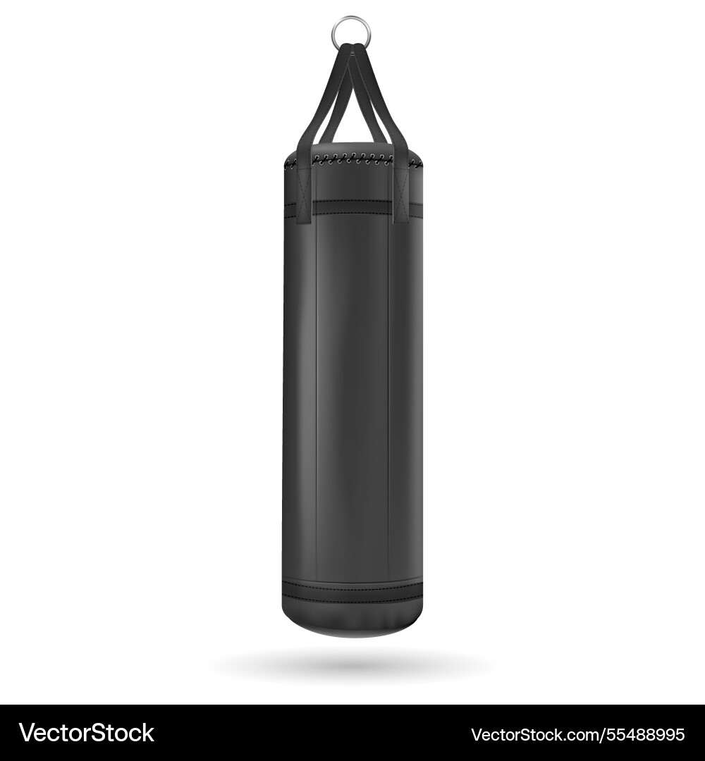 Black punching bag Royalty Free Vector Image - VectorStock