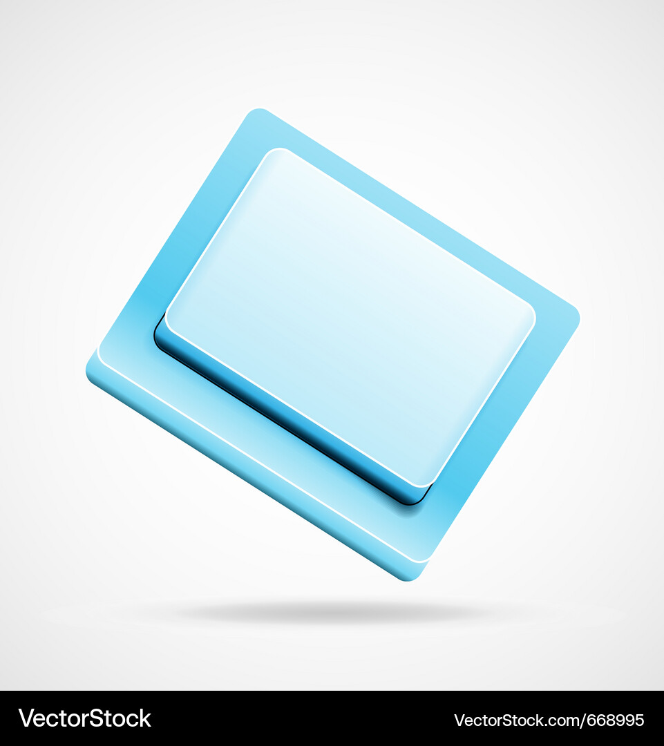 Blue 3d keyboard button Vector Image