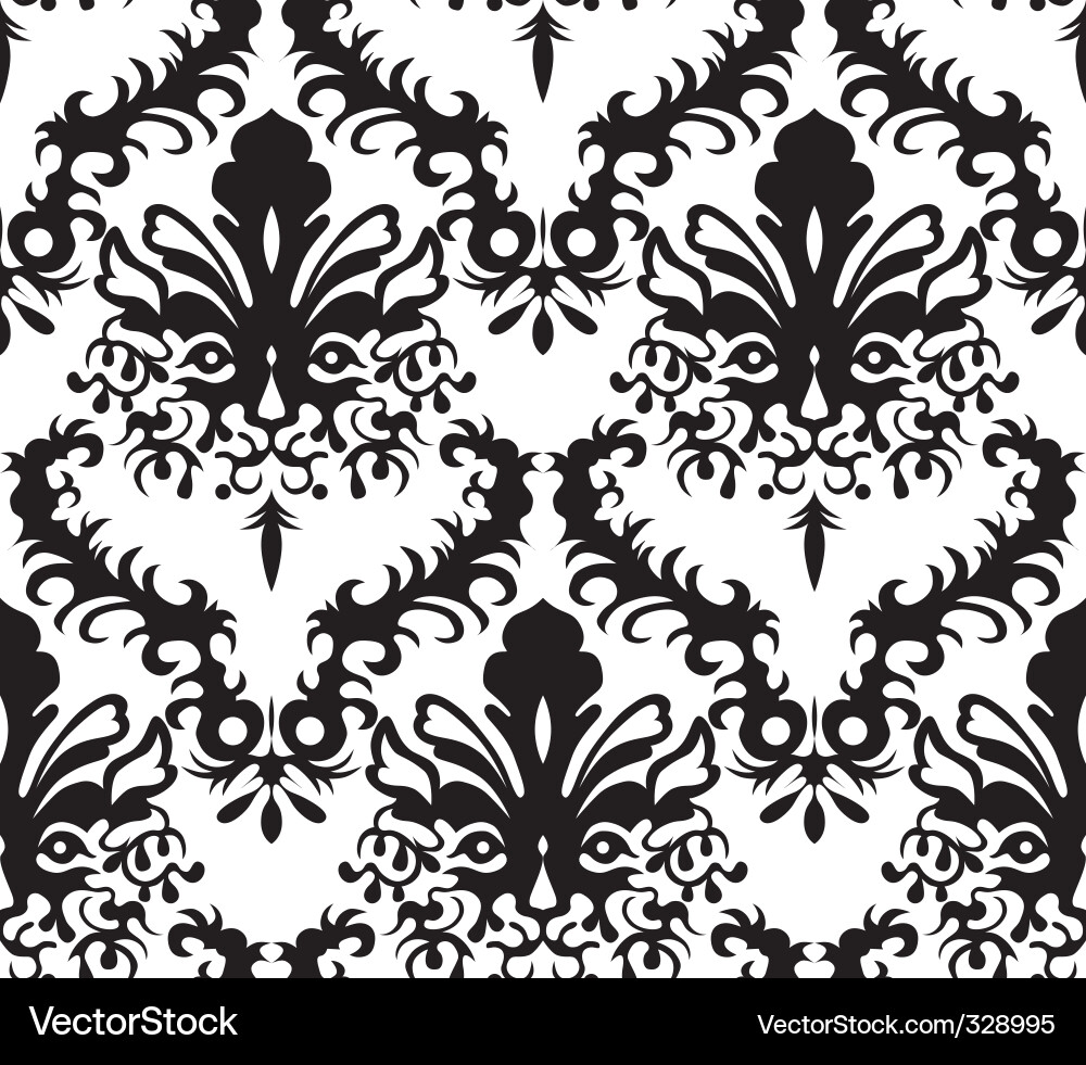 Damask background Vector Image