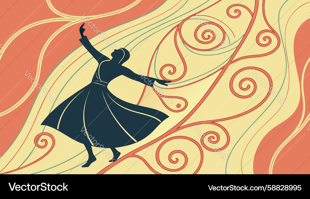 Dynamic dancer with flowing movements Vector Image