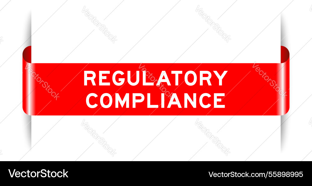 Red color inserted label banner with word Red color inserted label banner with word vector image