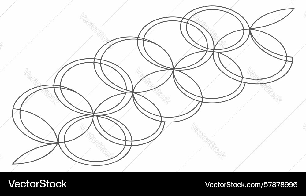 Abstract stacked circle design generative Vector Image