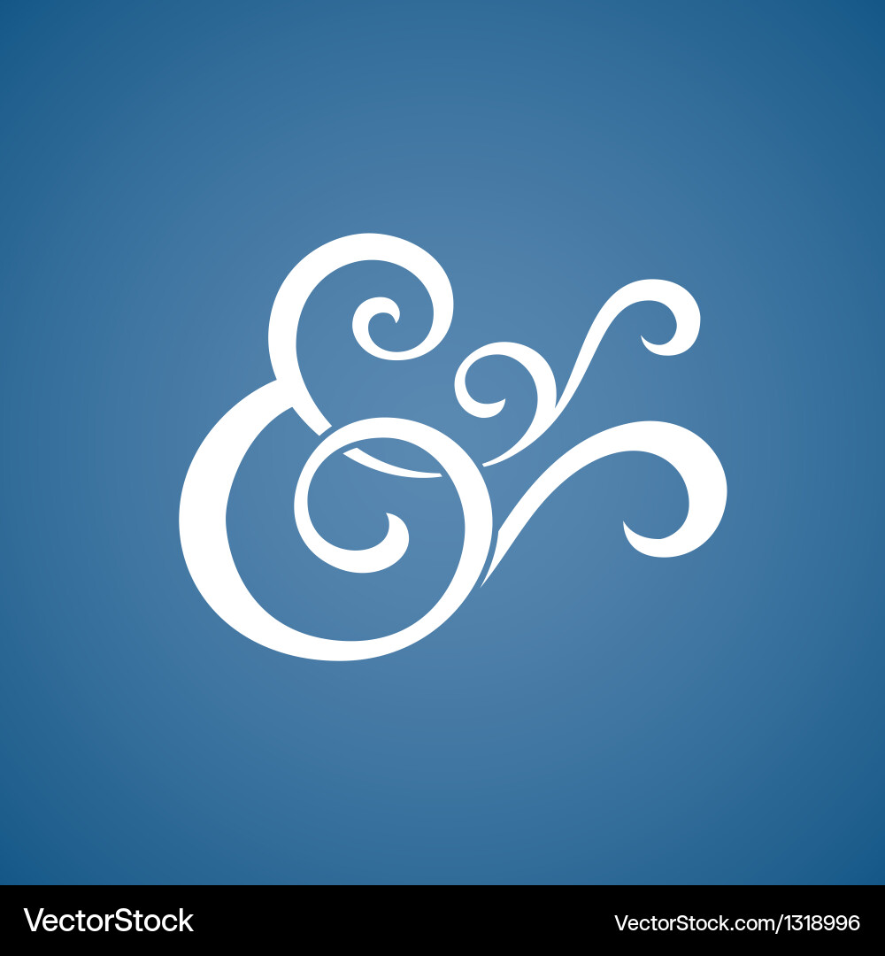 Elegant Script Ampersand vector image