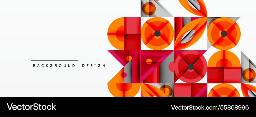 Geometric abstract composition with intersecting Vector Image