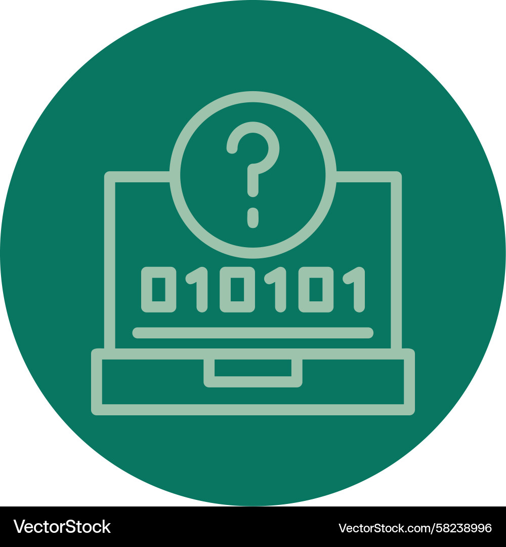 Multi-Colored Quiz Icon - Swift Line Vector Image