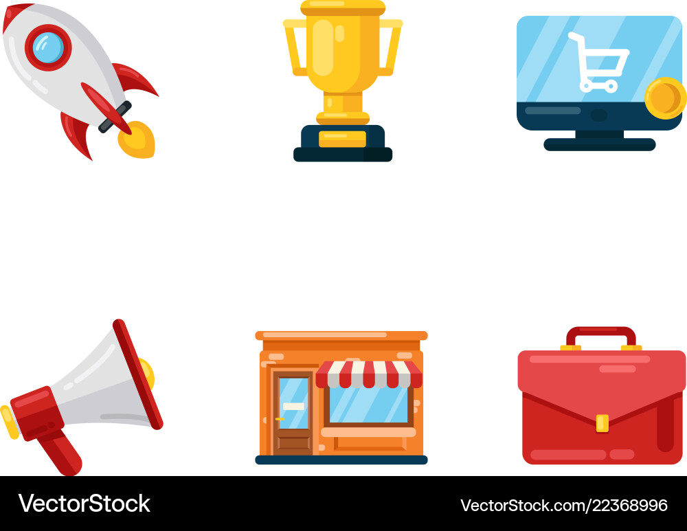 Set stratup icons Set stratup icons vector image