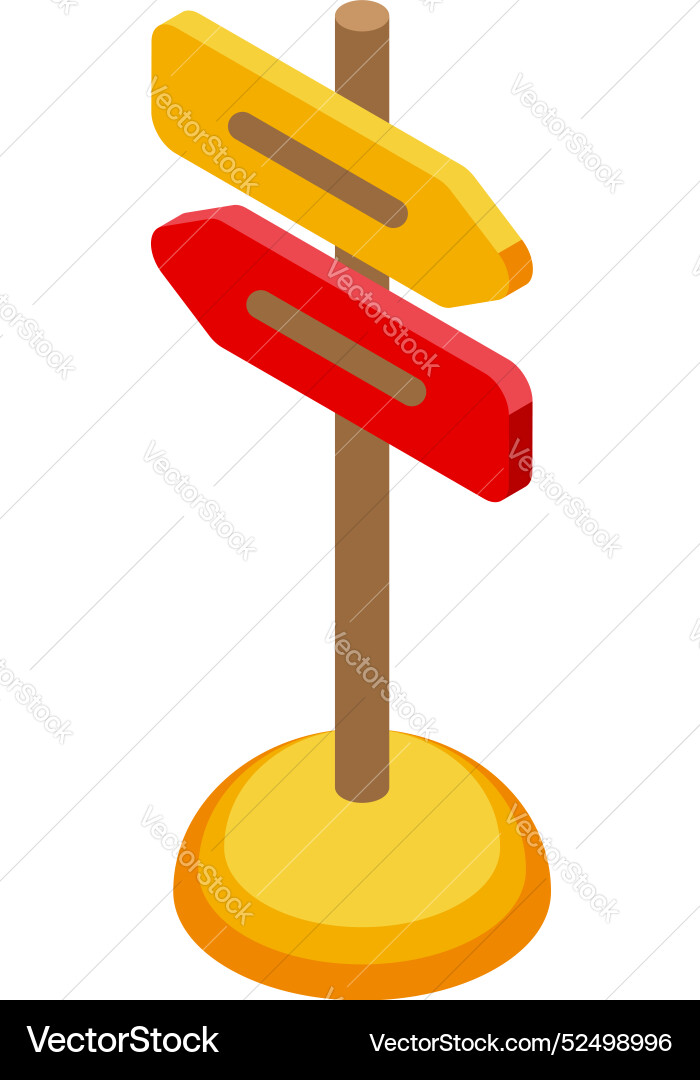 Two directional signposts pointing in different Two directional signposts pointing in different vector image