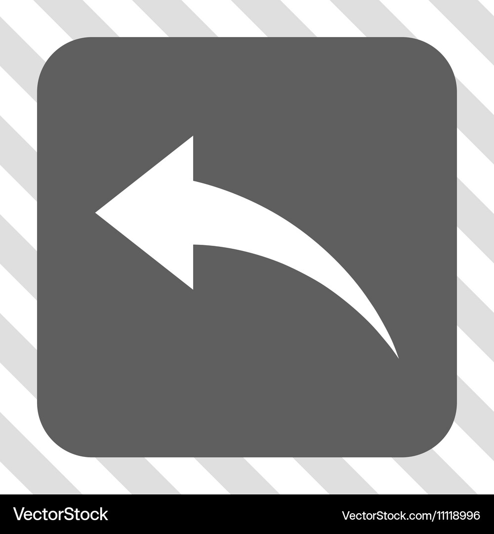 Undo rounded square button Vector Image