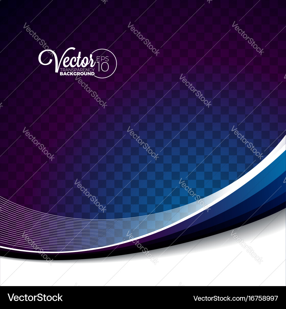 Abstract wave design on transparent background Vector Image
