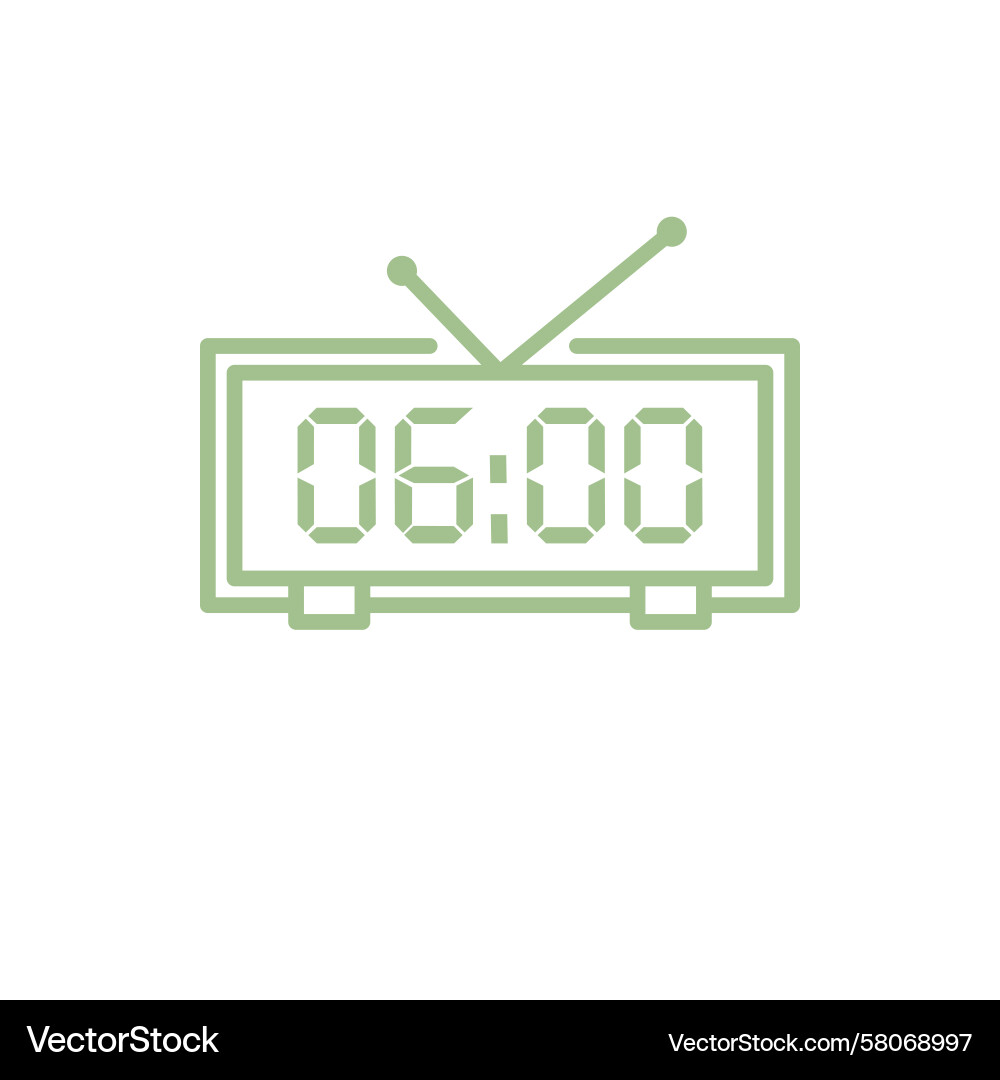 Digital Clock Icon - Time Display Vector Image