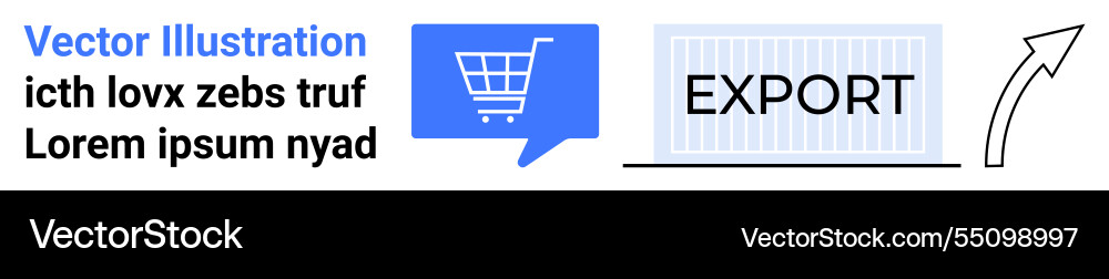 E-commerce export process with speech bubble E-commerce export process with speech bubble vector image