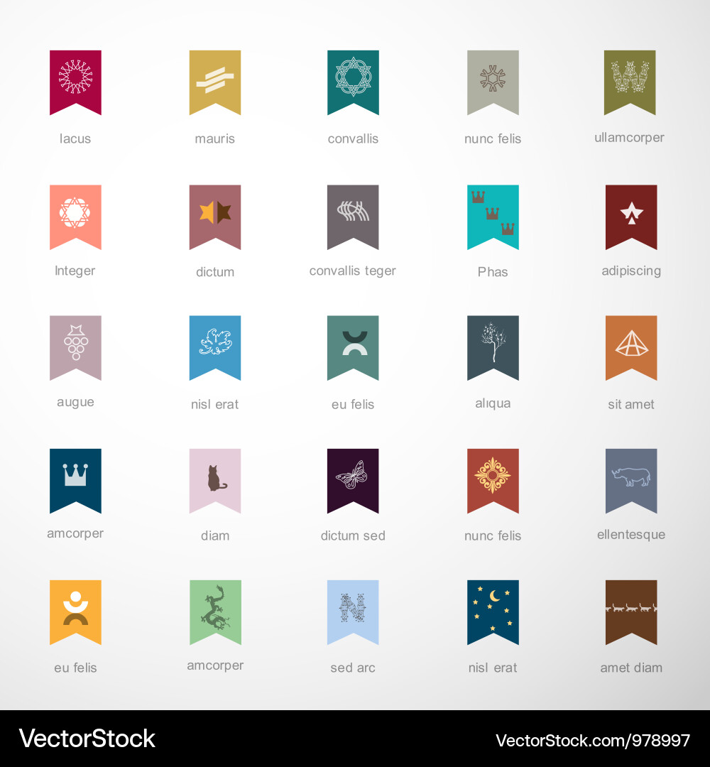 Emblems and elements for design vector image