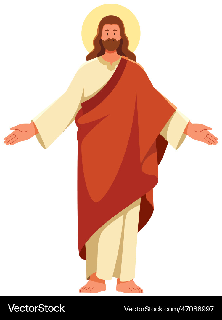 Jesus Christ - Arms Spread Out – Royalty-Free Vector | VectorStock, image size:750x1080