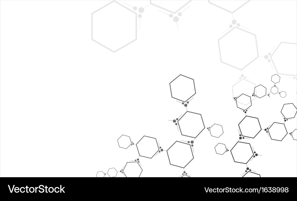 Abstract molecular structure background vector image