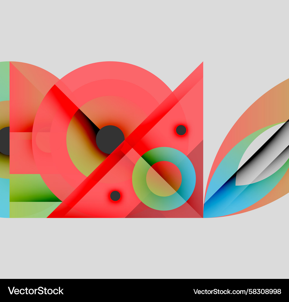 Abstract Overlapping Shapes Vector Image