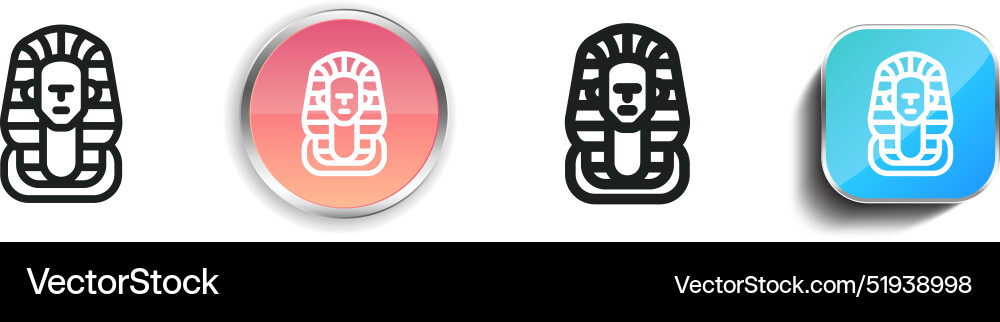 Bust icon thin linear regular and button style Bust icon thin linear regular and button style vector image