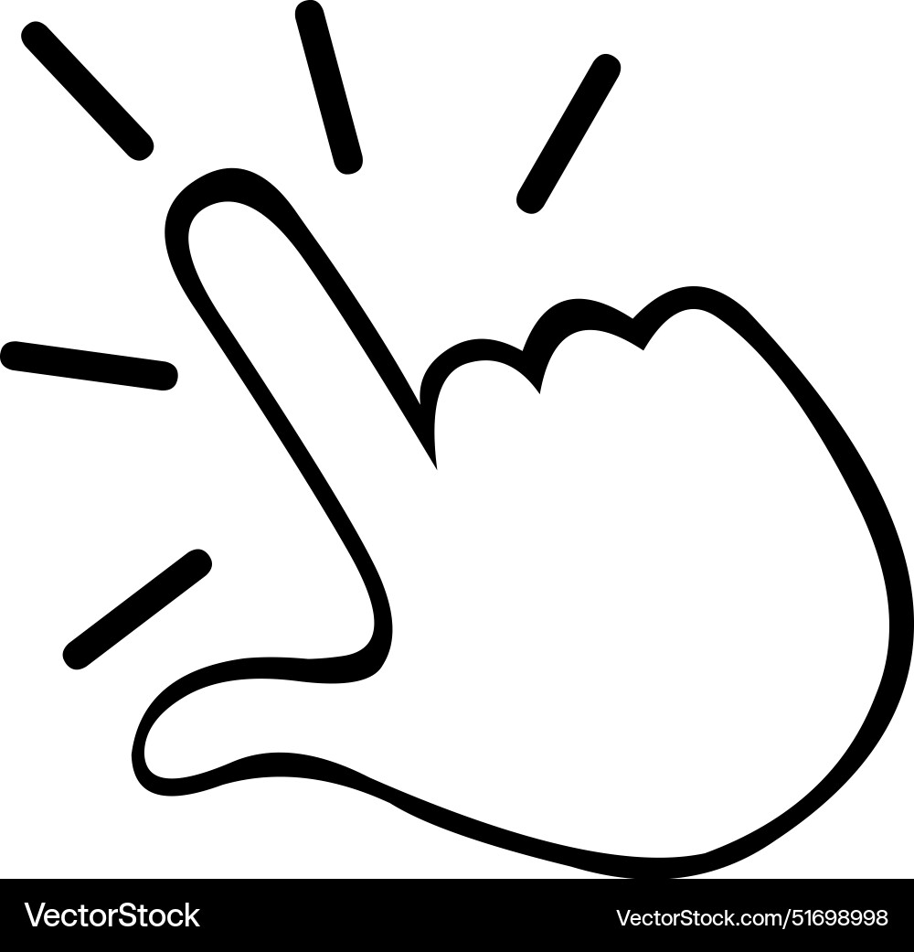 Cursor mouse computer hand Cursor mouse computer hand vector image
