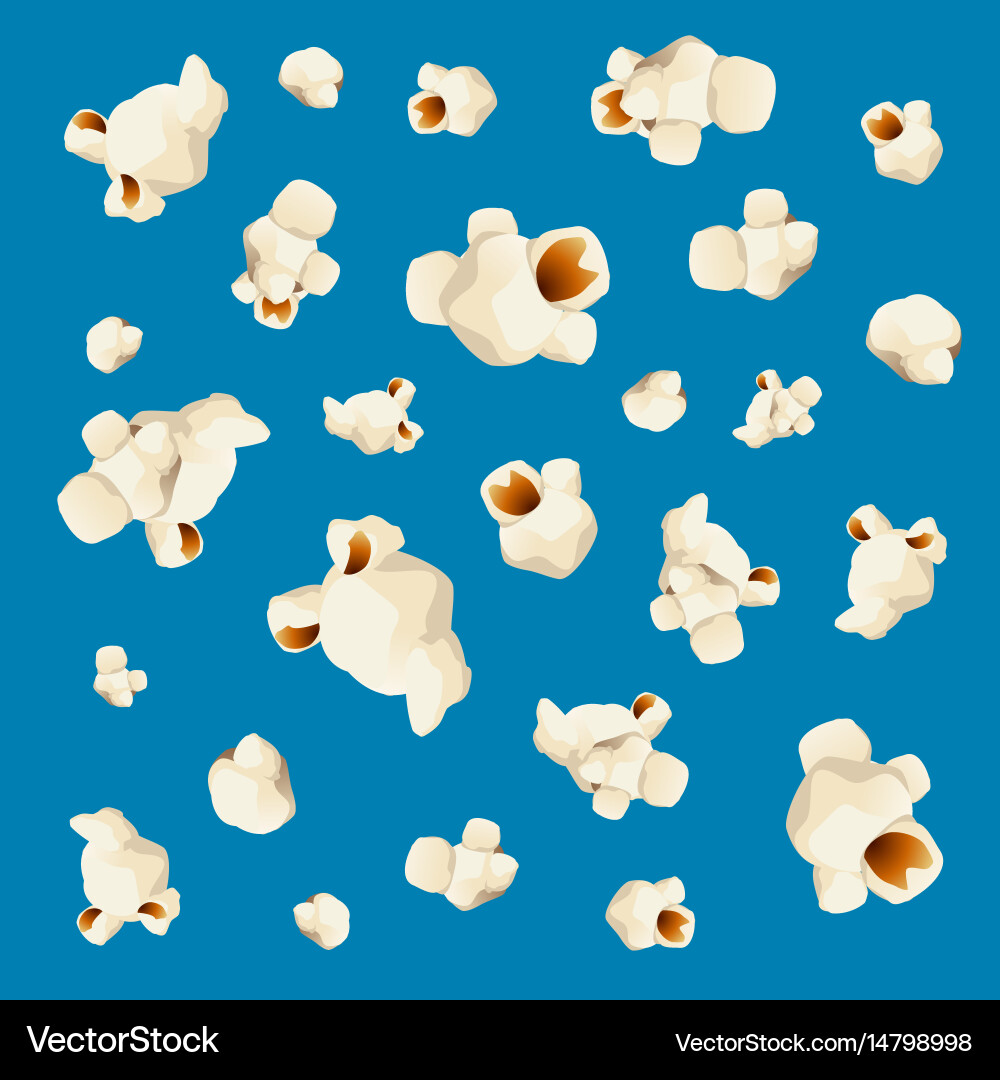 Popcorn Pattern Background vector image