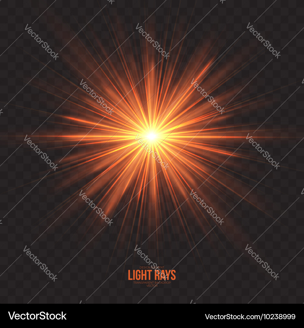 Abstract gleaming light rays background vector image