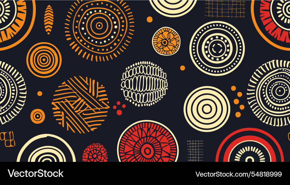Abstract pattern with elements of african style vector image