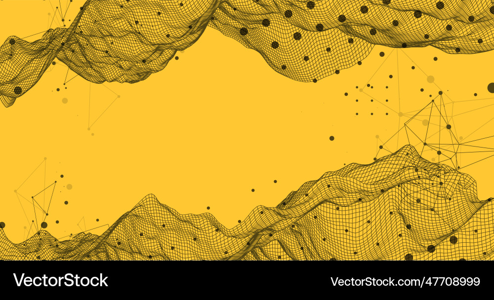 Abstract wave is made in a frame style template Abstract wave is made in a frame style template vector image