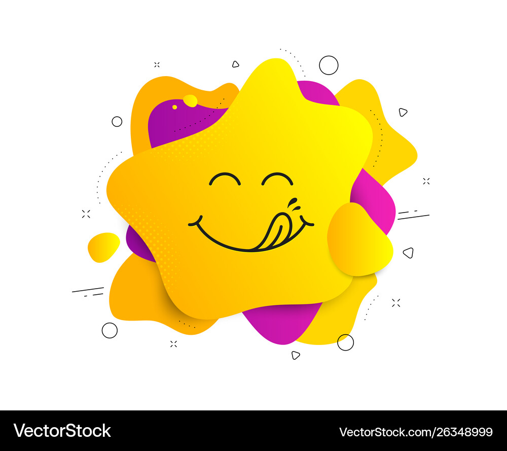 Geometric liquid shape with delicious face smile – Royalty-Free Vector |  VectorStock, image size:1000x889