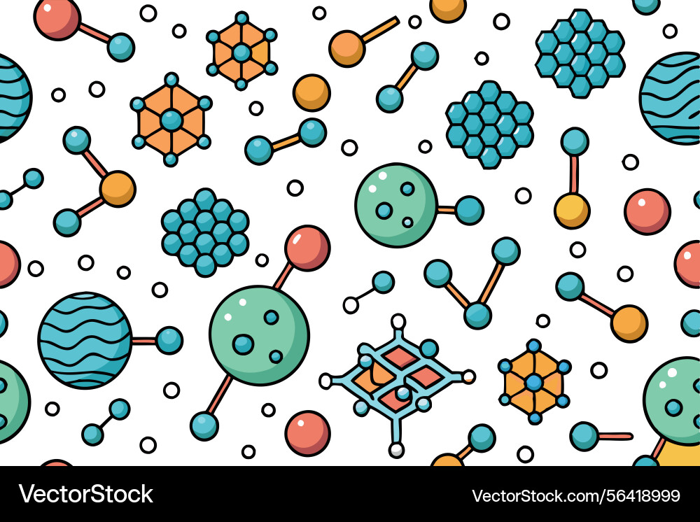 Molecular and particle pattern featuring Molecular and particle pattern featuring Vector Image