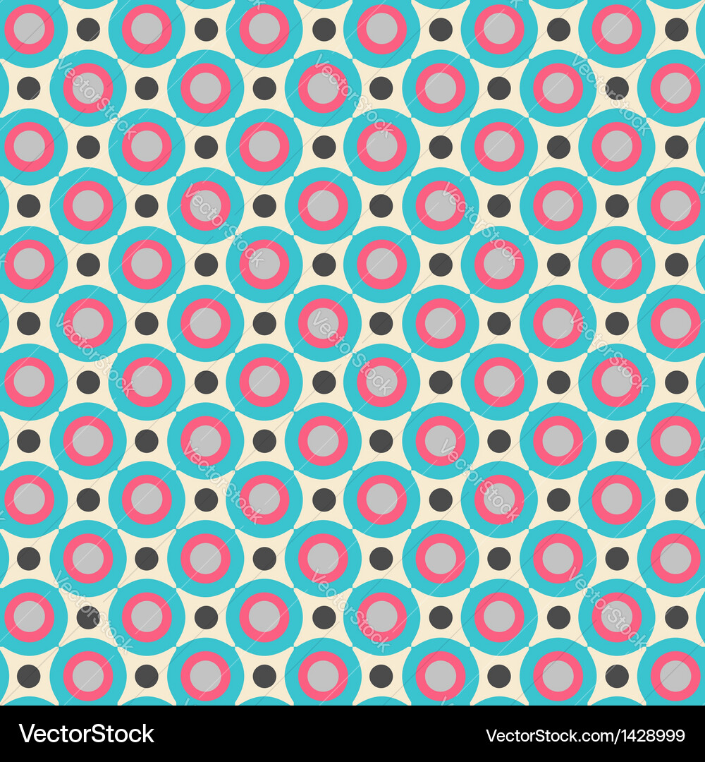 Seamless pattern in retro colors Vector Image