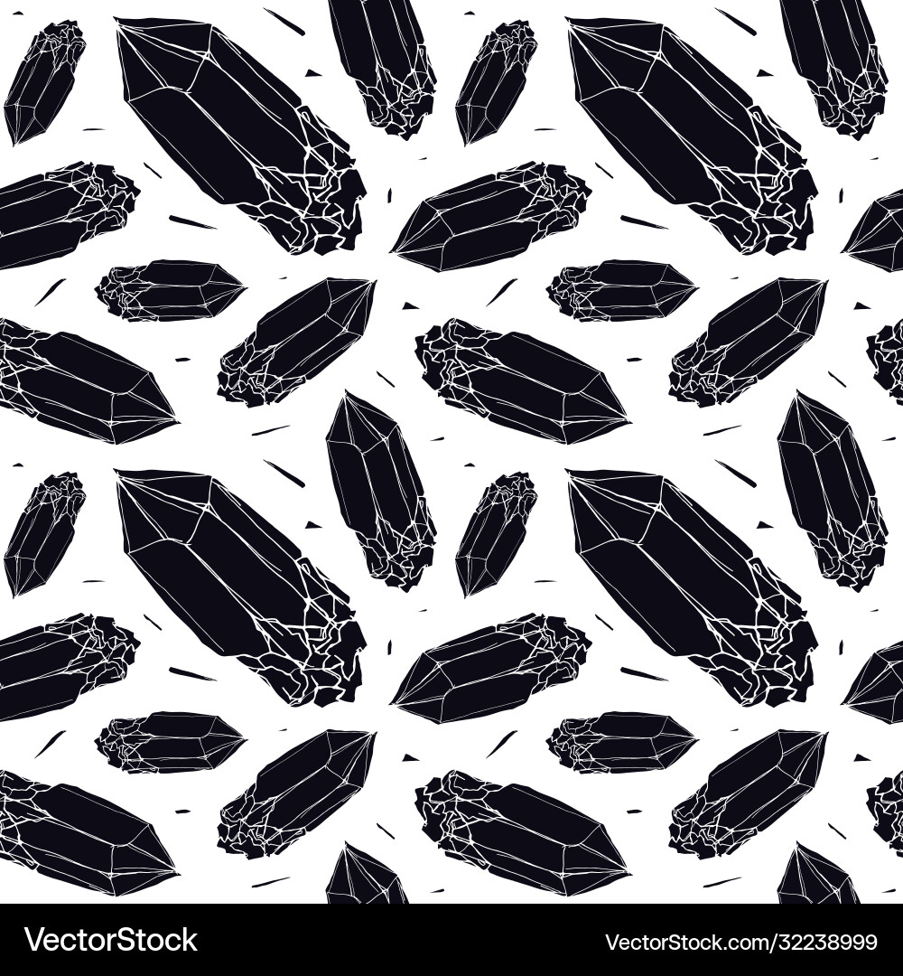 Seamless pattern with image a crystal vector image