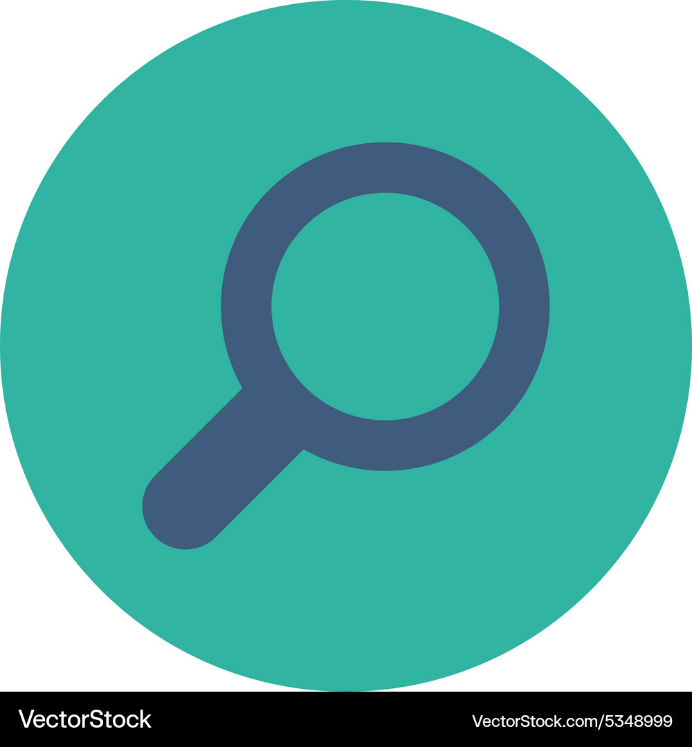 View flat cobalt and cyan colors round button Vector Image