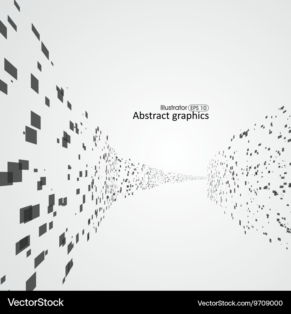 Abstract lattice space feeling of depth dots Vector Image