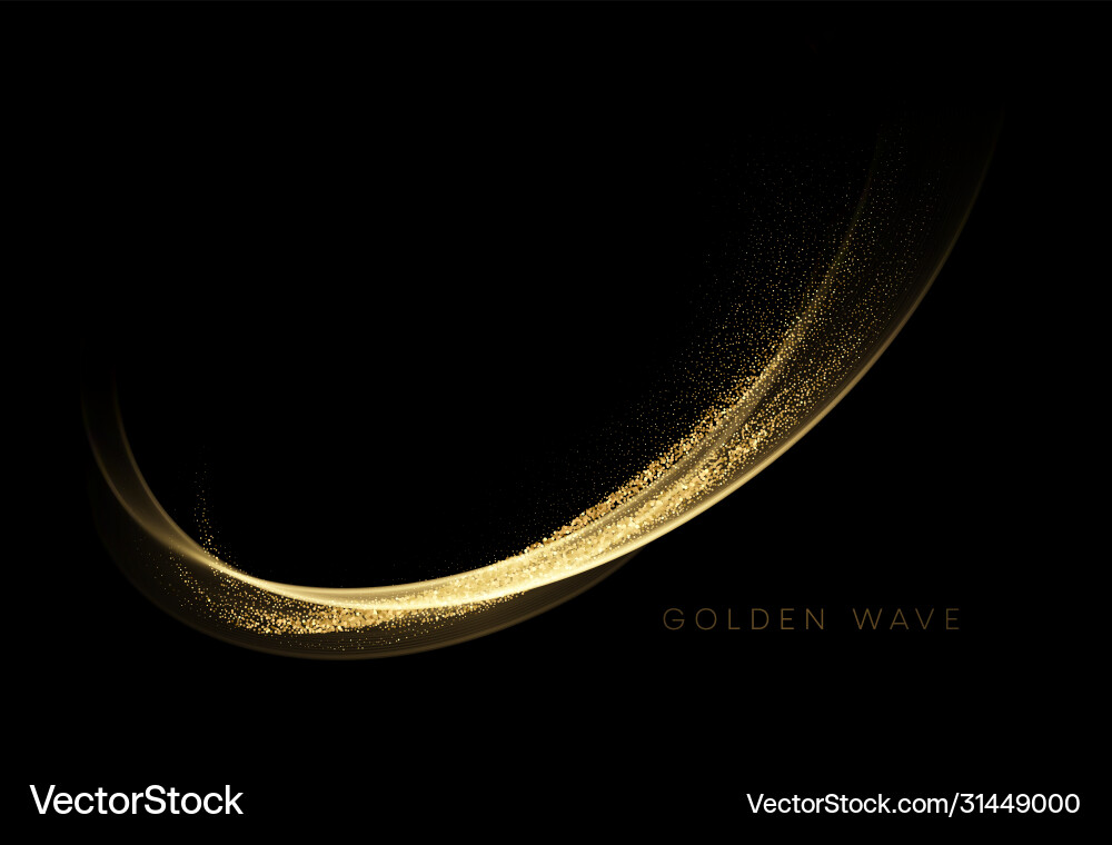 Abstract shiny color gold wave design element Abstract shiny color gold wave design element vector image