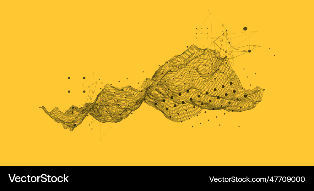 Abstract wave is made in a frame style template Abstract wave is made in a frame style template vector image