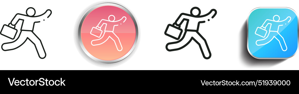 Busy icon thin linear regular and button style Busy icon thin linear regular and button style vector image