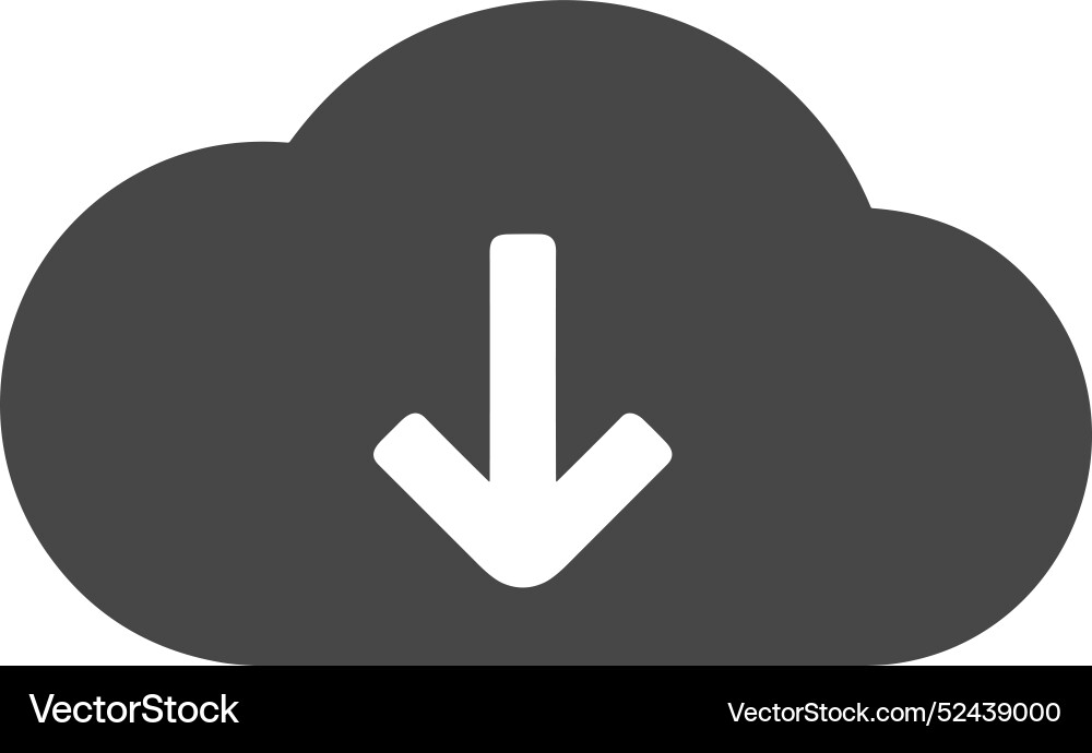 Cloud storage icon symbol image of the database Cloud storage icon symbol image of the database Vector Image