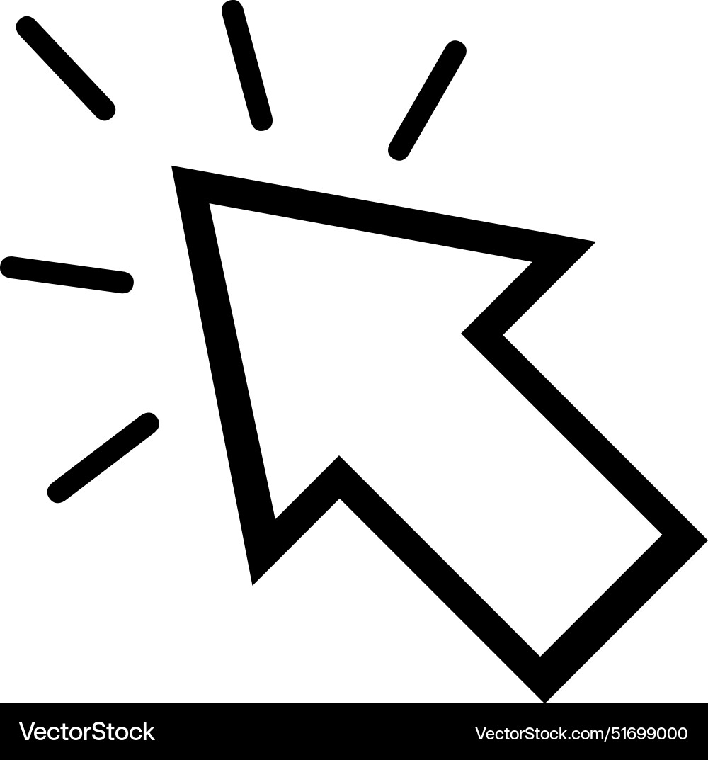 Cursor mouse computer arrow Cursor mouse computer arrow vector image