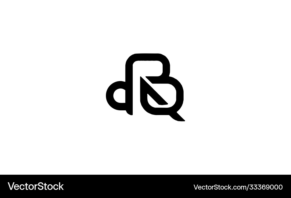 Db logo designed with letter d b in format vector image