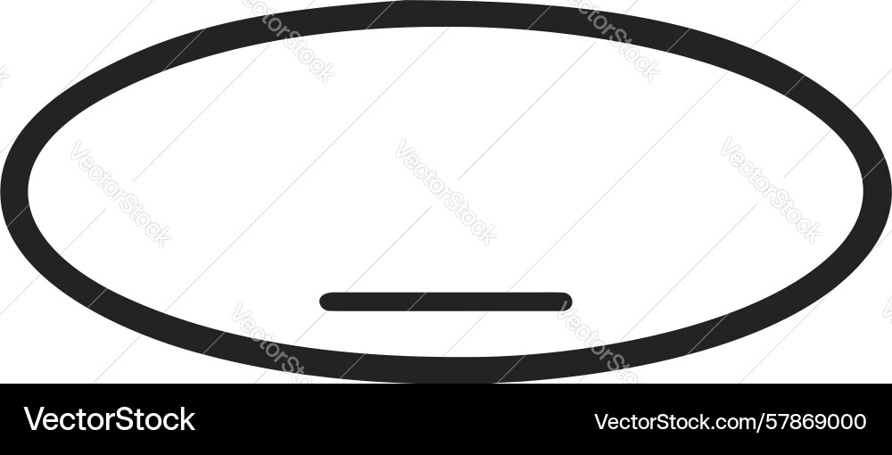 Horizontal oval with underline ui input field Vector Image