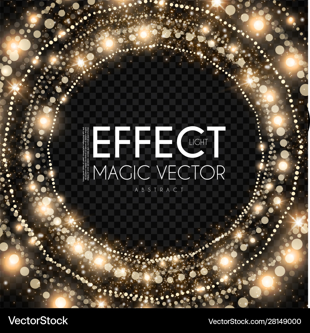 Magic light bokeh and fog circle effect abstract vector image