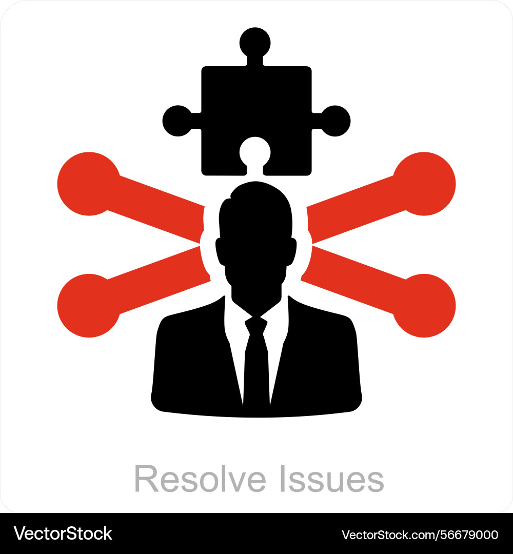 Resolve issues icon concept Vector Image
