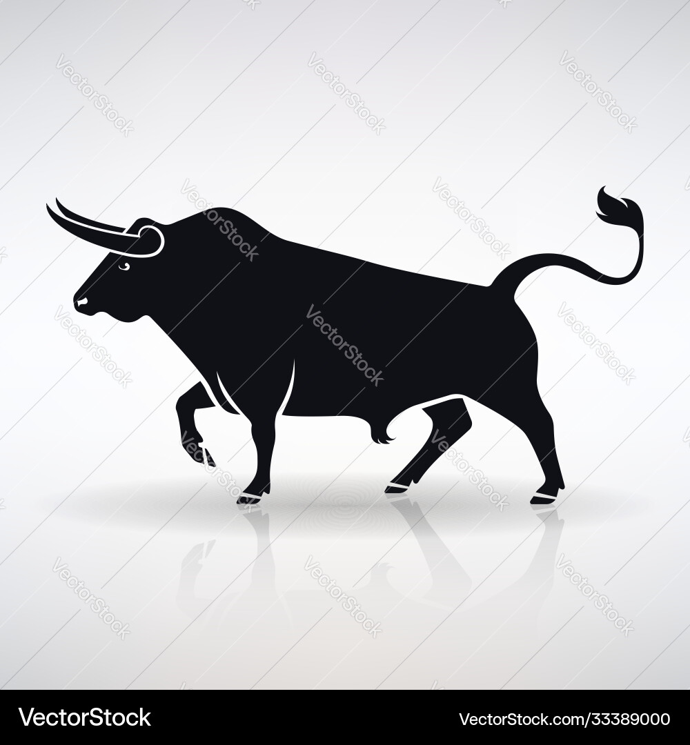 Symbol a powerful bull Symbol a powerful bull vector image