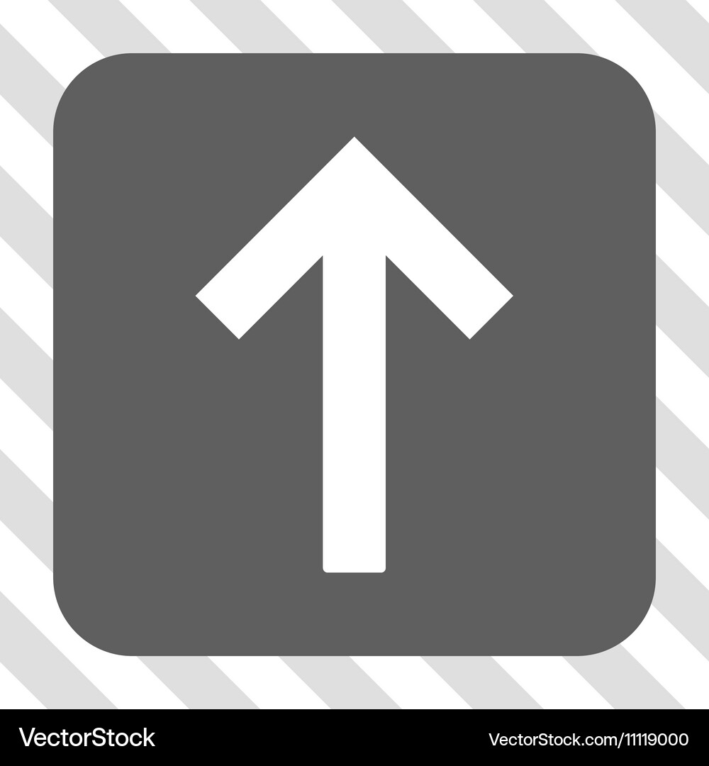 Up arrow rounded square button Vector Image