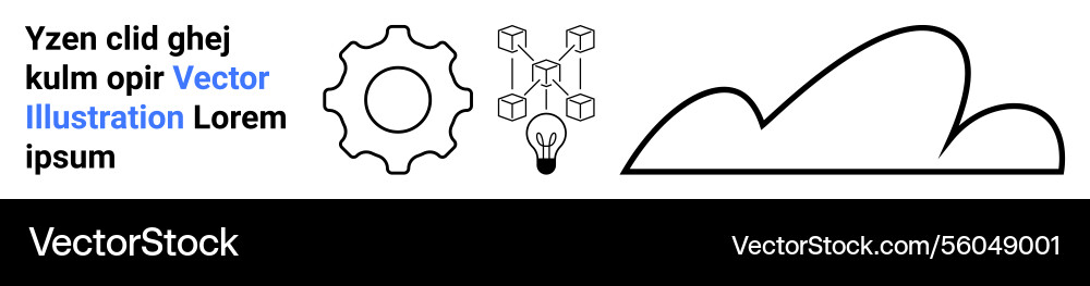 Abstract concept with gear blockchain nodes Abstract concept with gear blockchain nodes vector image