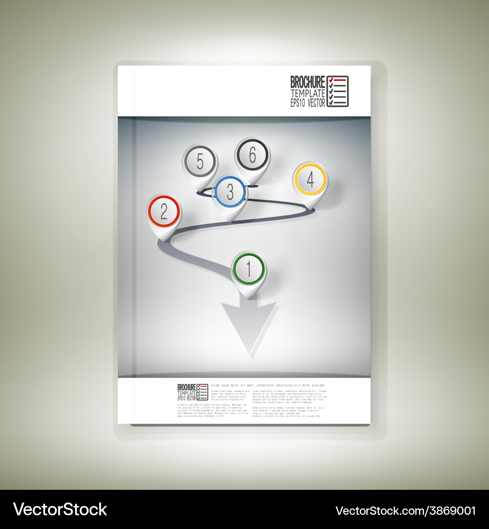 Arrow with pointer marks brochure flyer vector image