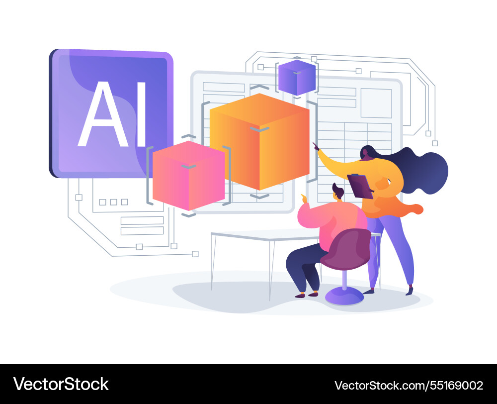 Ai-driven product demos abstract concept Ai-driven product demos abstract concept vector image